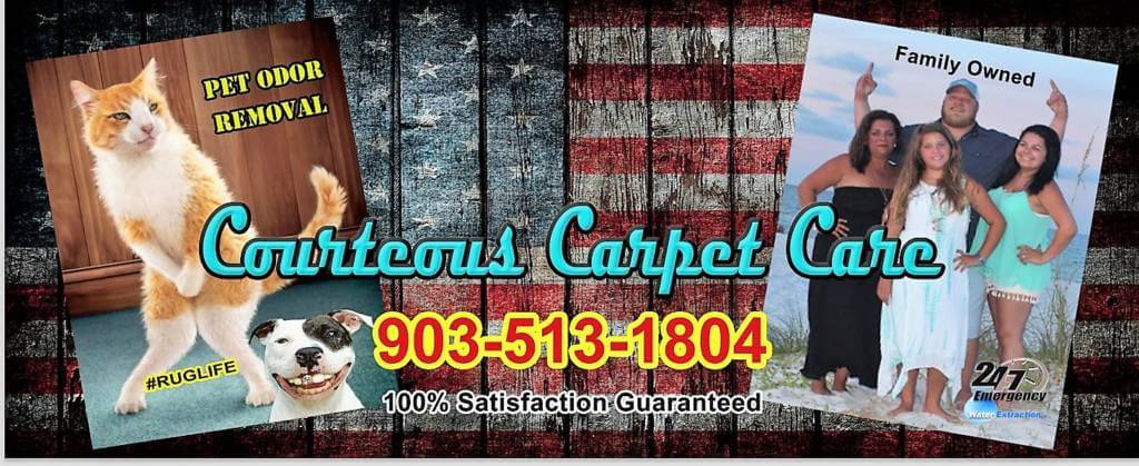 Services offered by Courteous Carpet Care including Carpet cleaning, water restoration, air duct cleaning and tile and grout cleaning services.